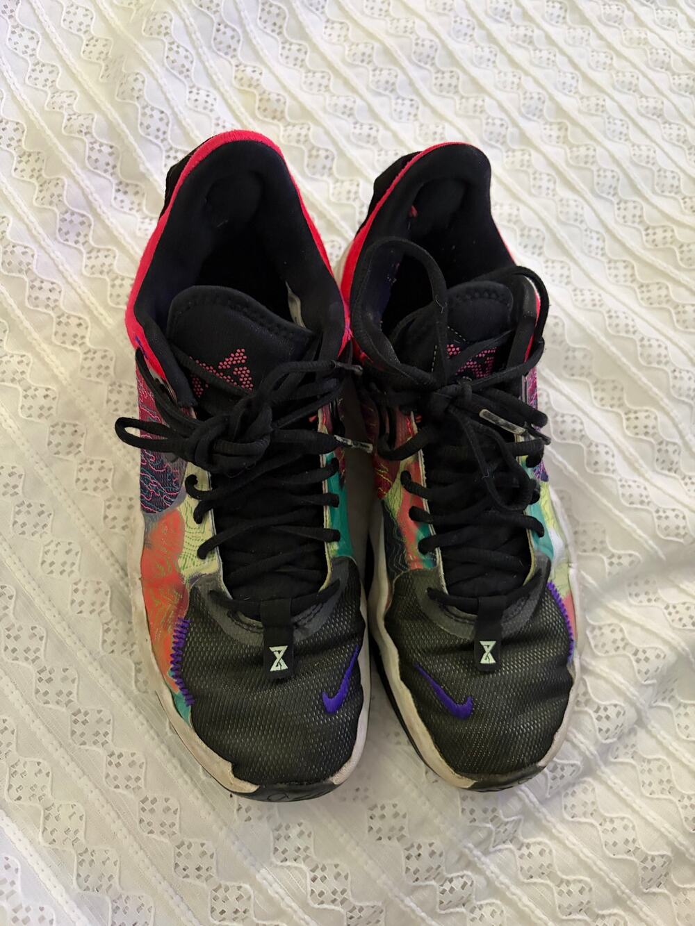 Nike PG 5 Air Basketball Shoes Multi Color CW3143-600 Men's Size 8 Sneakers